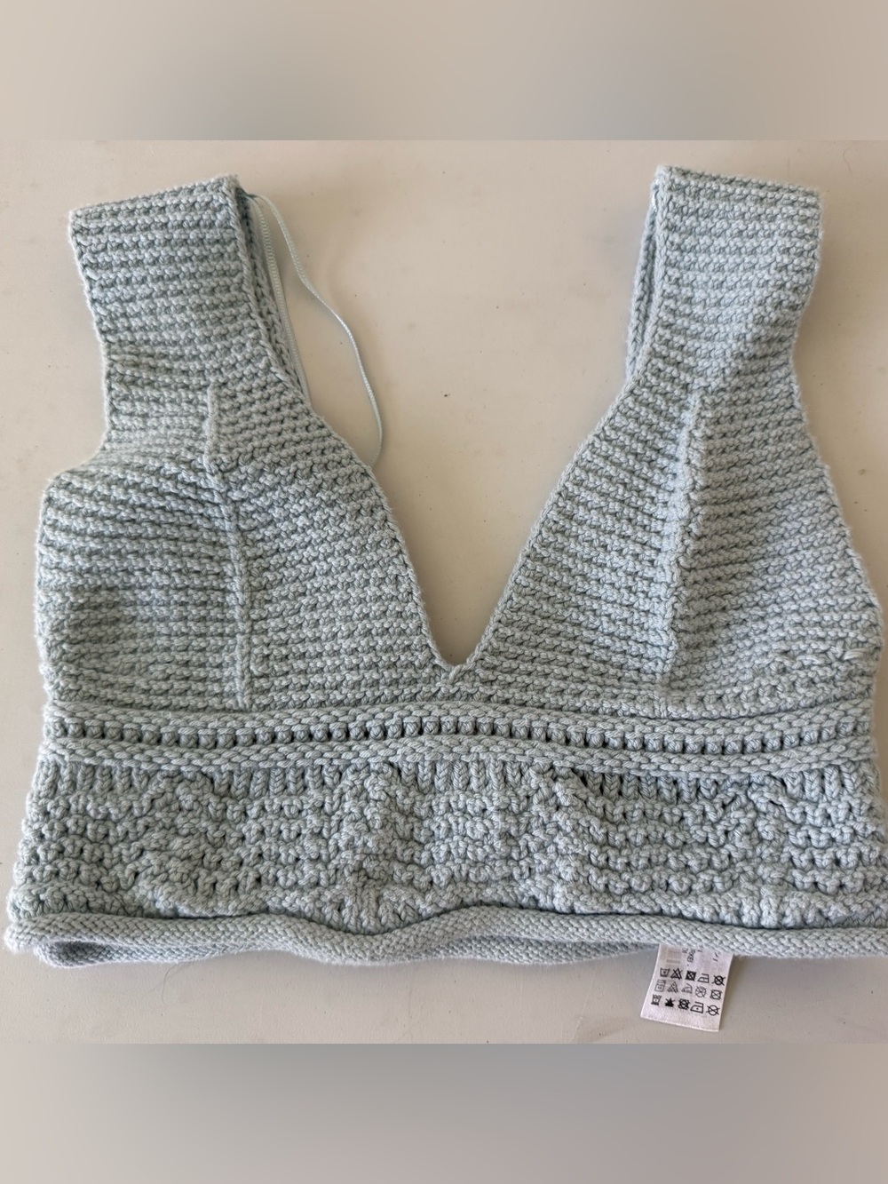 Zara Light blue Crocheted Bralette